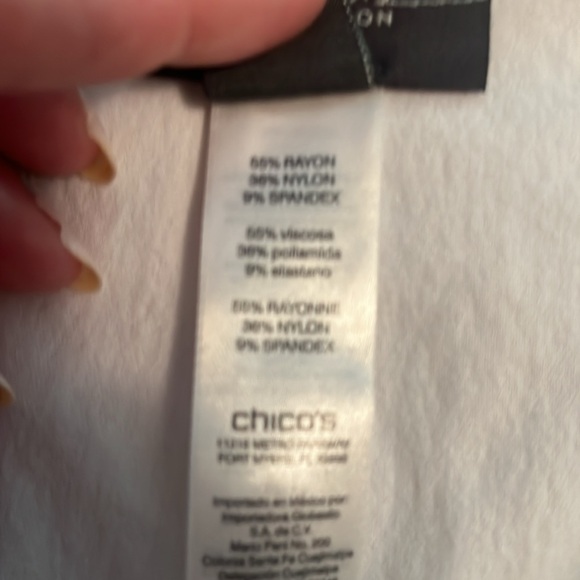 Chico's Travelers Ankle Pant White Size 1 - Picture 10 of 11